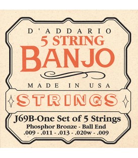 Strings - D'Addario J69B Phosphor Bronze Light Ball End String Gauges