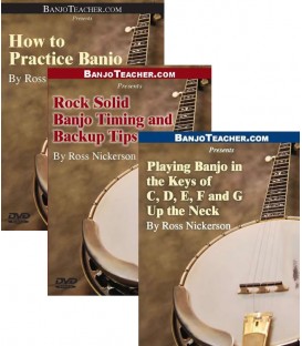 Online Lesson Buy all three How to Practice Banjo Rock Solid Banjo Timing and Backup Tips  Playing in the Keys of C, D, E,
